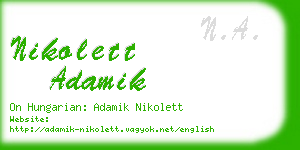 nikolett adamik business card